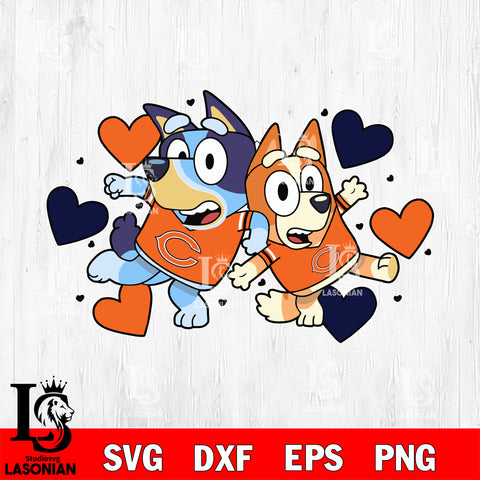 Bluey Chicago Bears svg eps dxf png file, Digital Download , Instant D ...