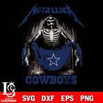 Dallas Cowboys metallica svg eps dxf png file, digital download , Instant Download