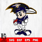 Disney Mickey Mouse Baltimore Ravens SVG , NFL svg,eps,dxf,png file, digital download