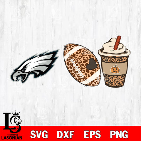 Fall Season Leopard Philadelphia Eagles svg, NFL svg eps dxf png file, Digital Download , Instant Download