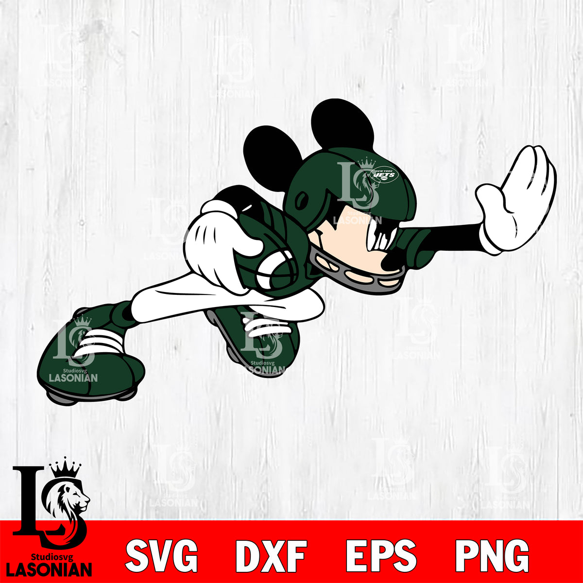 Disney Mickey Mouse New York Jets SVG , NFL svg,eps,dxf,png file, digi ...