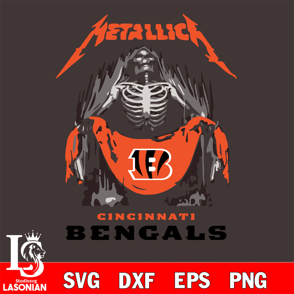 Cincinnati Bengals Skull svg , eps , dxf , png file , digital download –  lasoniansvg