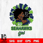 Seattle Seahawks girls svg eps dxf png file, digital download , Instant Download