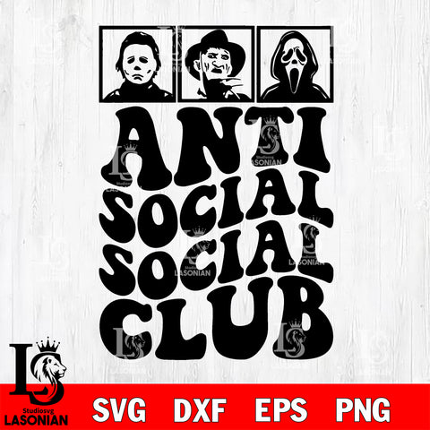 Anti Social Social club SVG DXF EPS PNG file, Digital Download , Instant Download