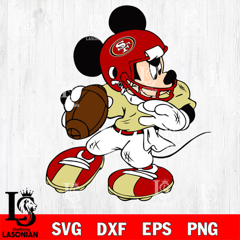 Disney Mickey Mouse San Francisco 49ers svg dxf eps png, Digital Download , Instant Download