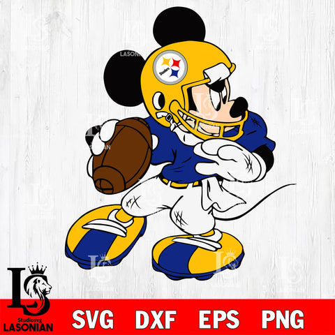 Disney Mickey Mouse Pittsburgh Steelers svg dxf eps png, Digital Download , Instant Download