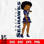 Seattle Seahawks FASHION GIRL svg,eps,dxf,png file, Digital Download , Instant Download