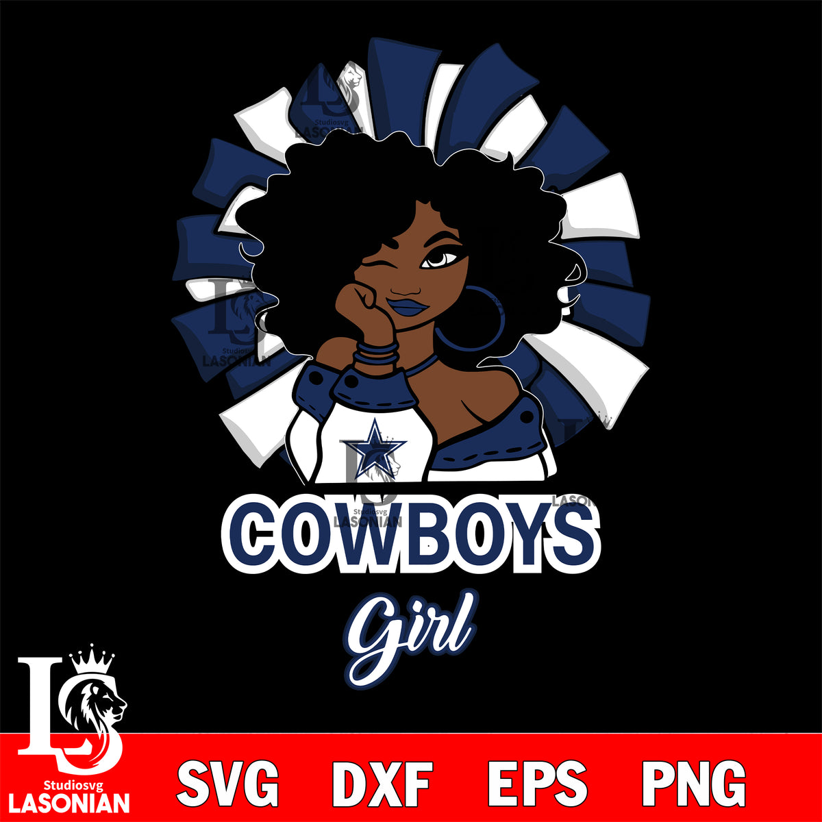 Dallas Cowboys girls svg eps dxf png file, digital download , Instant ...