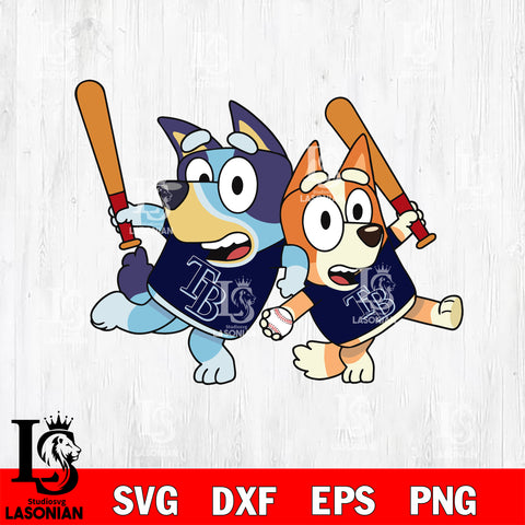 BLUEY TAMPA BAY RAYS svg eps dxf png file, Digital Download, Instant Download