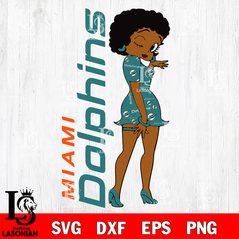 Miami Dolphins FASHION GIRL svg,eps,dxf,png file, Digital Download , Instant Download