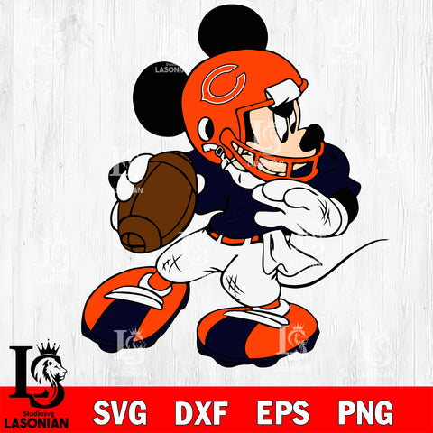 Disney Mickey Mouse Chicago Bears svg dxf eps png, Digital Download , Instant Download