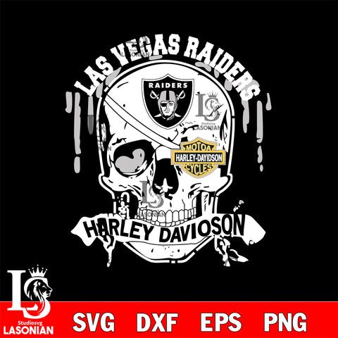 Skull Las Vegas Raiders Harley davidson svg eps dxf png file, digital download , Instant Download