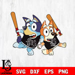 BLUEY CHICAGO WHITE SOX svg eps dxf png file, Digital Download, Instant Download