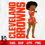 Cleveland Browns FASHION GIRL svg,eps,dxf,png file, Digital Download , Instant Download