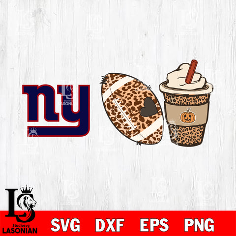 Fall Season Leopard New York Giants svg, NFL svg eps dxf png file, Digital Download , Instant Download