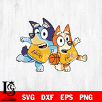 BLUEY LOS ANGELES LAKERS svg eps dxf png file, Digital Download, Instant Download