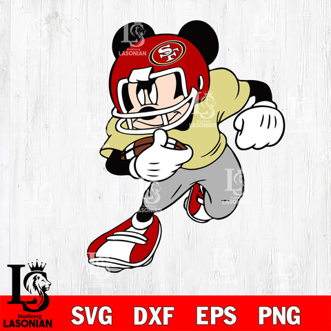 Disney Mickey Mouse San Francisco 49ers svg dxf eps png, Digital Download , Instant Download