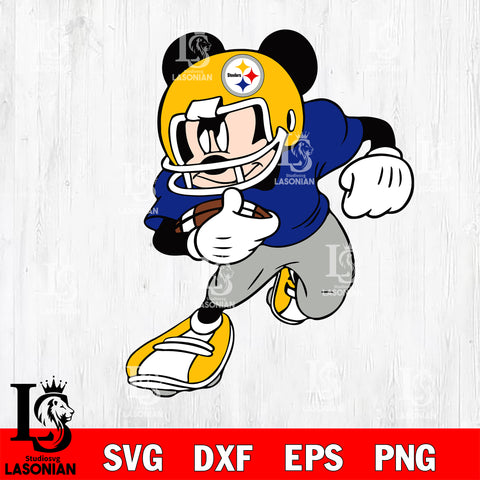 Disney Mickey Mouse Pittsburgh Steelers svg dxf eps png, Digital Download , Instant Download