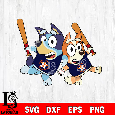 BLUEY HOUSTON ASTROS svg eps dxf png file, Digital Download, Instant Download