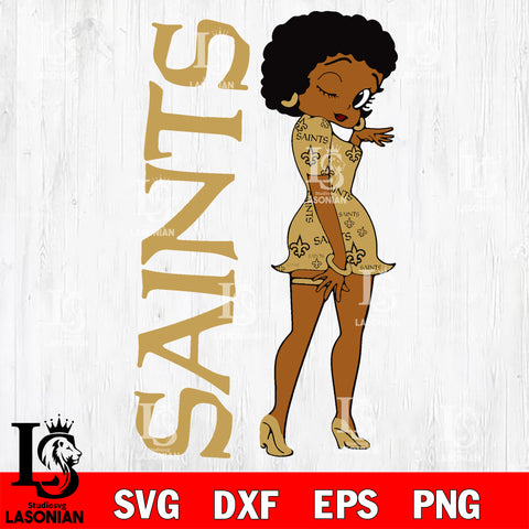 New Orleans Saints FASHION GIRL svg,eps,dxf,png file, Digital Download , Instant Download