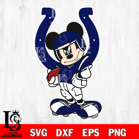 Disney Mickey Mouse Indianapolis Colts SVG , NFL svg,eps,dxf,png file, digital download