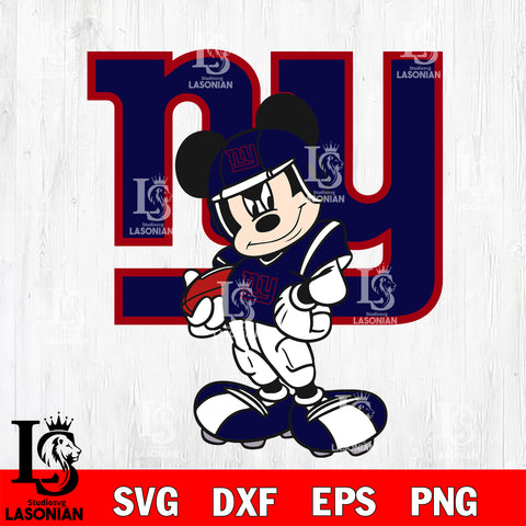 Disney Mickey Mouse New York Giants SVG , NFL svg,eps,dxf,png file, digital download