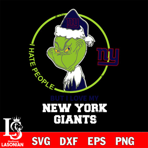 I hate people but i love my New York Giants svg, NFL svg eps dxf png file, Digital Download , Instant Download