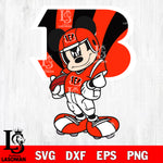 Disney Mickey Mouse Cincinnati Bengals SVG , NFL svg,eps,dxf,png file, digital download