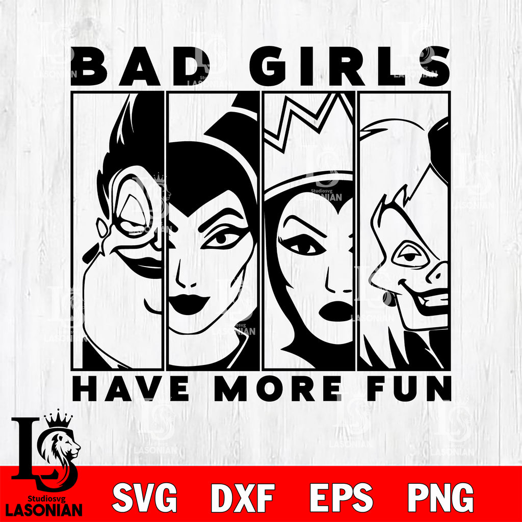 Bad Girls Have More Fun Svg Dxf Eps Png File, Digital Download , Insta 