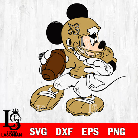 Disney Mickey Mouse New Orleans Saints svg dxf eps png, Digital Download , Instant Download