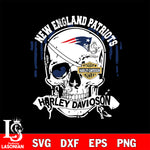 Skull New England Patriots Harley davidson svg eps dxf png file, digital download , Instant Download