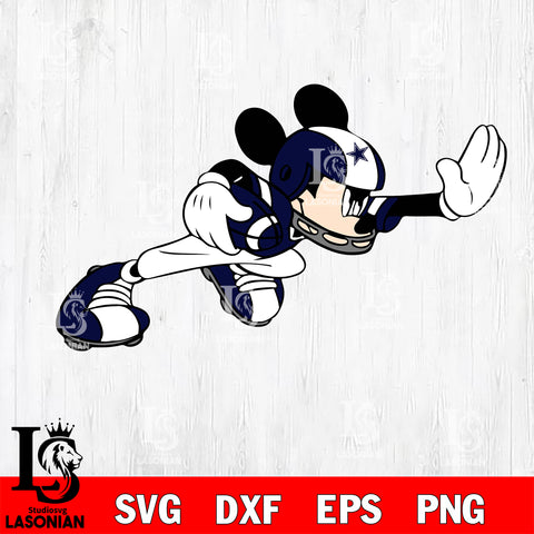 Disney Mickey Mouse Dallas Cowboys SVG , NFL svg,eps,dxf,png file, digital download