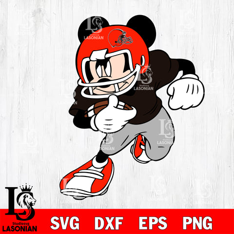 Disney Mickey Mouse Cleveland Browns svg dxf eps png, Digital Download , Instant Download