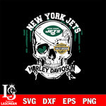 Skull New York Jets Harley davidson svg eps dxf png file, digital download , Instant Download