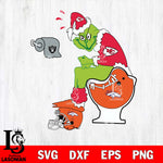 Custom random Kansas City Chiefs Grinch Football Theme Toilet svg, NFL svg eps dxf png file, Digital Download , Instant Download