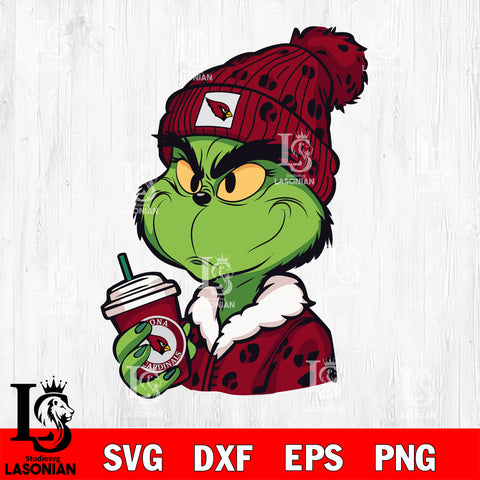 Boujee grinch NFL Arizona Cardinals svg eps dxf png file, digital download , Instant Download