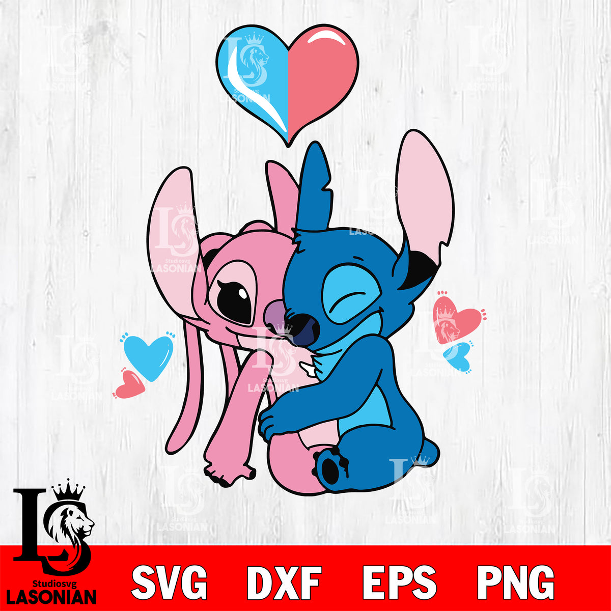 Stitch valentine svg eps dxf png file, Digital Download,Instant Downlo ...