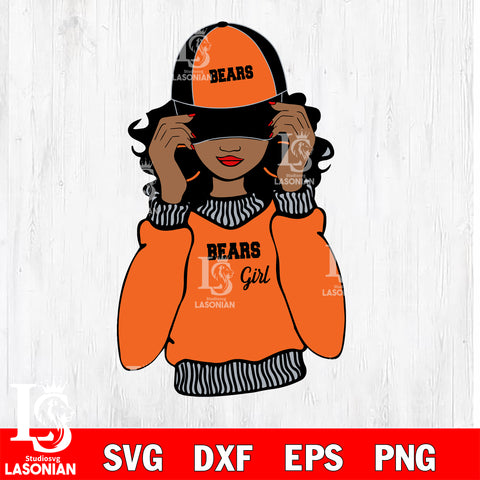 Chicago Bears girls svg eps dxf png file, digital download , Instant Download