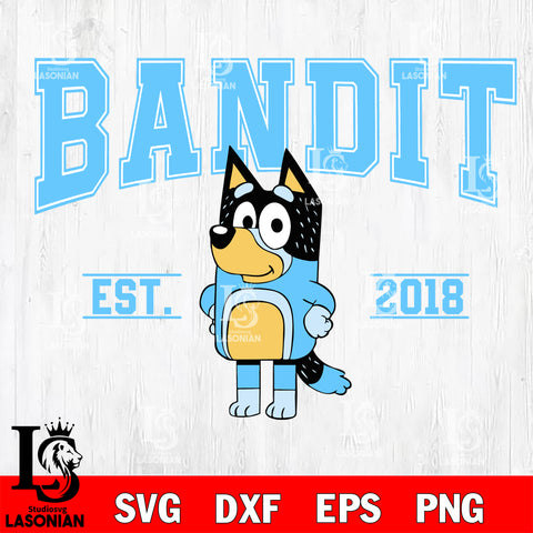 Bluey bandit est 2018 svg, bluey bingo Svg eps dxf png file, Digital Download, Instant Download