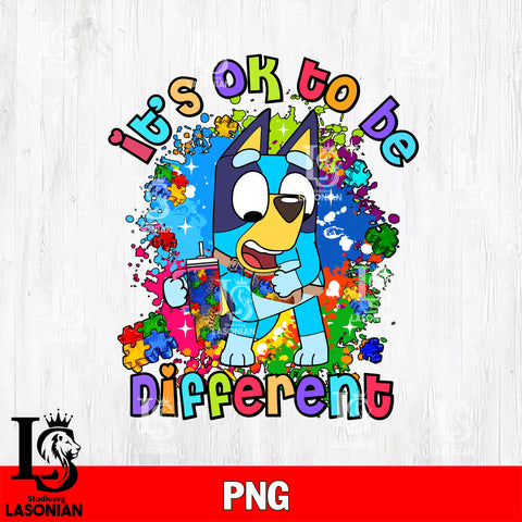 It's ok to be different 3 png,  bluey bingo png file, Digital Download, Instant Download