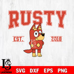 Bluey Bingo svg, Rusty est 2018 Svg eps dxf png file, Digital Download, Instant Download