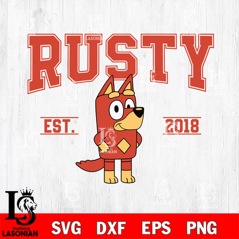 Bluey Bingo svg, Rusty est 2018 Svg eps dxf png file, Digital Download, Instant Download