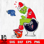 Grinch Football Theme Toilet SVG , NFL svg,eps,dxf,png file, digital download