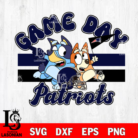 Game day New England Patriots bluey svg eps dxf png file, Digital Download , Instant Download
