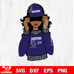 Baltimore Ravens girls svg eps dxf png file, digital download , Instant Download