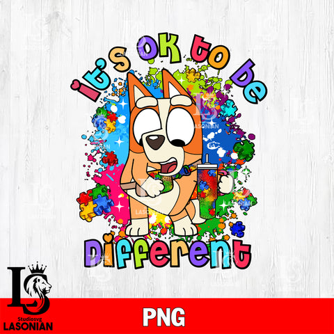 It's ok to be different svg, bluey bingo Svg eps dxf png file, Digital Download, Instant Download