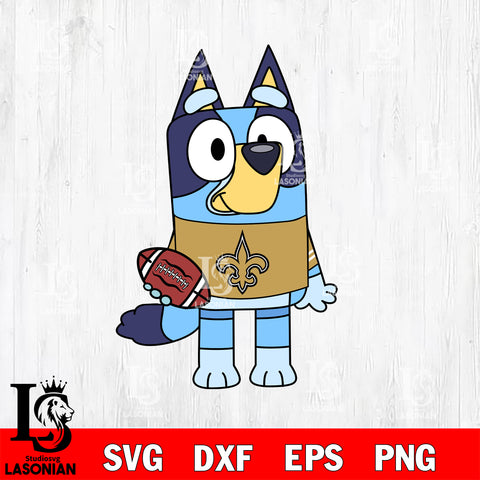 Bluey New Orleans Saints svg eps dxf png file, Digital Download , Instant Download