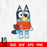 Bluey Chicago Bears svg eps dxf png file, Digital Download , Instant Download