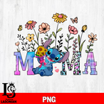 Mama Stitch flower Svg eps dxf png file, Digital Download, Instant Download