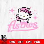 Astros Hello kitty svg eps dxf png file, Digital Download , Instant Download